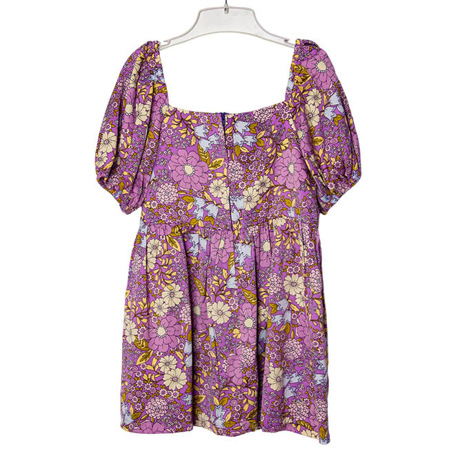 Lilac Floral Babydoll Dress