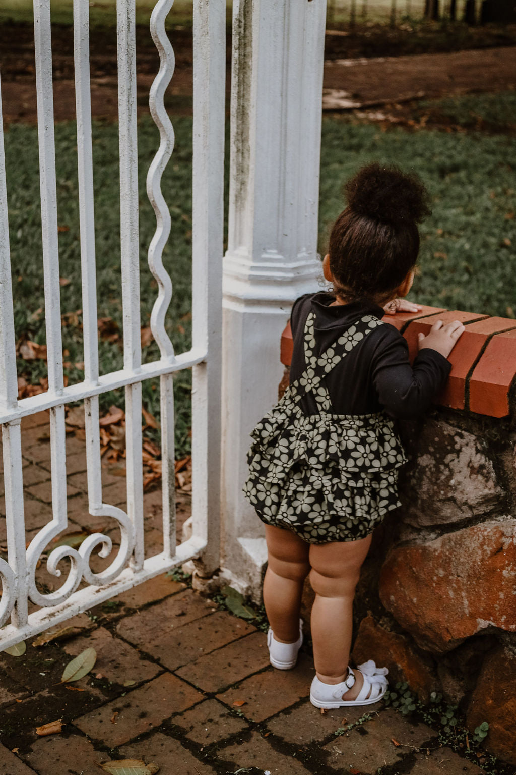 Green Daisy Frill Romper